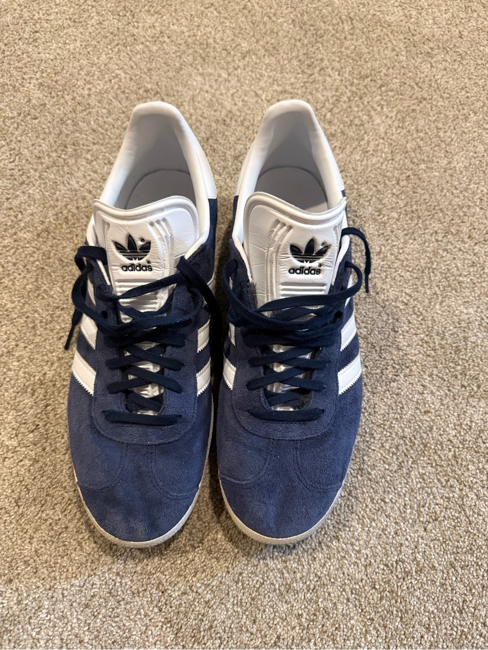 adidas Blue & White Suede Classic Sneakers
